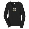 Ladies Long Sleeve Fan Favorite V Neck Tee Thumbnail