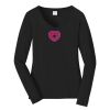Ladies Long Sleeve Fan Favorite V Neck Tee Thumbnail
