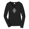 Ladies Long Sleeve Fan Favorite V Neck Tee Thumbnail