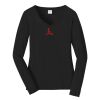 Ladies Long Sleeve Fan Favorite V Neck Tee Thumbnail