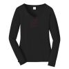 Ladies Long Sleeve Fan Favorite V Neck Tee Thumbnail
