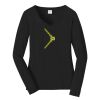 Ladies Long Sleeve Fan Favorite V Neck Tee Thumbnail