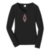 Ladies Long Sleeve Fan Favorite V Neck Tee Thumbnail