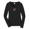 Ladies Long Sleeve Fan Favorite V Neck Tee Thumbnail