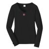 Ladies Long Sleeve Fan Favorite V Neck Tee Thumbnail