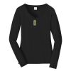 Ladies Long Sleeve Fan Favorite V Neck Tee Thumbnail