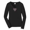 Ladies Long Sleeve Fan Favorite V Neck Tee Thumbnail