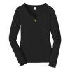 Ladies Long Sleeve Fan Favorite V Neck Tee Thumbnail