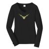 Ladies Long Sleeve Fan Favorite V Neck Tee Thumbnail