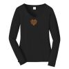 Ladies Long Sleeve Fan Favorite V Neck Tee Thumbnail