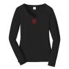 Ladies Long Sleeve Fan Favorite V Neck Tee Thumbnail