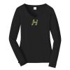 Ladies Long Sleeve Fan Favorite V Neck Tee Thumbnail