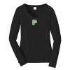 Ladies Long Sleeve Fan Favorite V Neck Tee Thumbnail