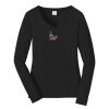 Ladies Long Sleeve Fan Favorite V Neck Tee Thumbnail