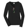 Ladies Long Sleeve Fan Favorite V Neck Tee Thumbnail