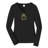 Ladies Long Sleeve Fan Favorite V Neck Tee Thumbnail
