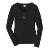 Ladies Long Sleeve Fan Favorite V Neck Tee Thumbnail