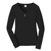 Ladies Long Sleeve Fan Favorite V Neck Tee Thumbnail