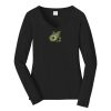 Ladies Long Sleeve Fan Favorite V Neck Tee Thumbnail
