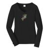 Ladies Long Sleeve Fan Favorite V Neck Tee Thumbnail