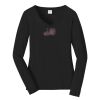 Ladies Long Sleeve Fan Favorite V Neck Tee Thumbnail