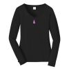 Ladies Long Sleeve Fan Favorite V Neck Tee Thumbnail