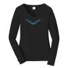 Ladies Long Sleeve Fan Favorite V Neck Tee Thumbnail