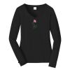Ladies Long Sleeve Fan Favorite V Neck Tee Thumbnail