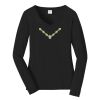 Ladies Long Sleeve Fan Favorite V Neck Tee Thumbnail