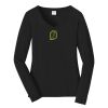 Ladies Long Sleeve Fan Favorite V Neck Tee Thumbnail