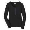 Ladies Long Sleeve Fan Favorite V Neck Tee Thumbnail