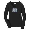 Ladies Long Sleeve Fan Favorite V Neck Tee Thumbnail