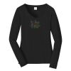 Ladies Long Sleeve Fan Favorite V Neck Tee Thumbnail