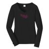 Ladies Long Sleeve Fan Favorite V Neck Tee Thumbnail