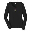 Ladies Long Sleeve Fan Favorite V Neck Tee Thumbnail