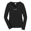 Ladies Long Sleeve Fan Favorite V Neck Tee Thumbnail