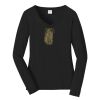 Ladies Long Sleeve Fan Favorite V Neck Tee Thumbnail