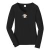 Ladies Long Sleeve Fan Favorite V Neck Tee Thumbnail