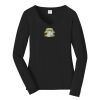 Ladies Long Sleeve Fan Favorite V Neck Tee Thumbnail