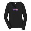 Ladies Long Sleeve Fan Favorite V Neck Tee Thumbnail