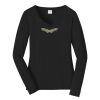 Ladies Long Sleeve Fan Favorite V Neck Tee Thumbnail