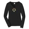 Ladies Long Sleeve Fan Favorite V Neck Tee Thumbnail