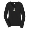 Ladies Long Sleeve Fan Favorite V Neck Tee Thumbnail