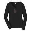 Ladies Long Sleeve Fan Favorite V Neck Tee Thumbnail