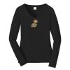 Ladies Long Sleeve Fan Favorite V Neck Tee Thumbnail