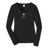 Ladies Long Sleeve Fan Favorite V Neck Tee Thumbnail