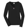 Ladies Long Sleeve Fan Favorite V Neck Tee Thumbnail