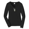 Ladies Long Sleeve Fan Favorite V Neck Tee Thumbnail