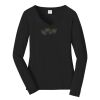 Ladies Long Sleeve Fan Favorite V Neck Tee Thumbnail