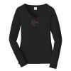 Ladies Long Sleeve Fan Favorite V Neck Tee Thumbnail